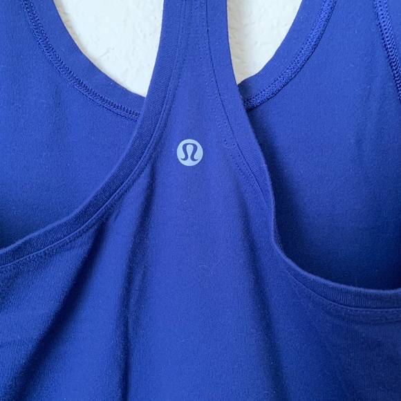 EUC LULULEMON COOL RACERBACK navy blueTANK TOP - Picture 8 of 8